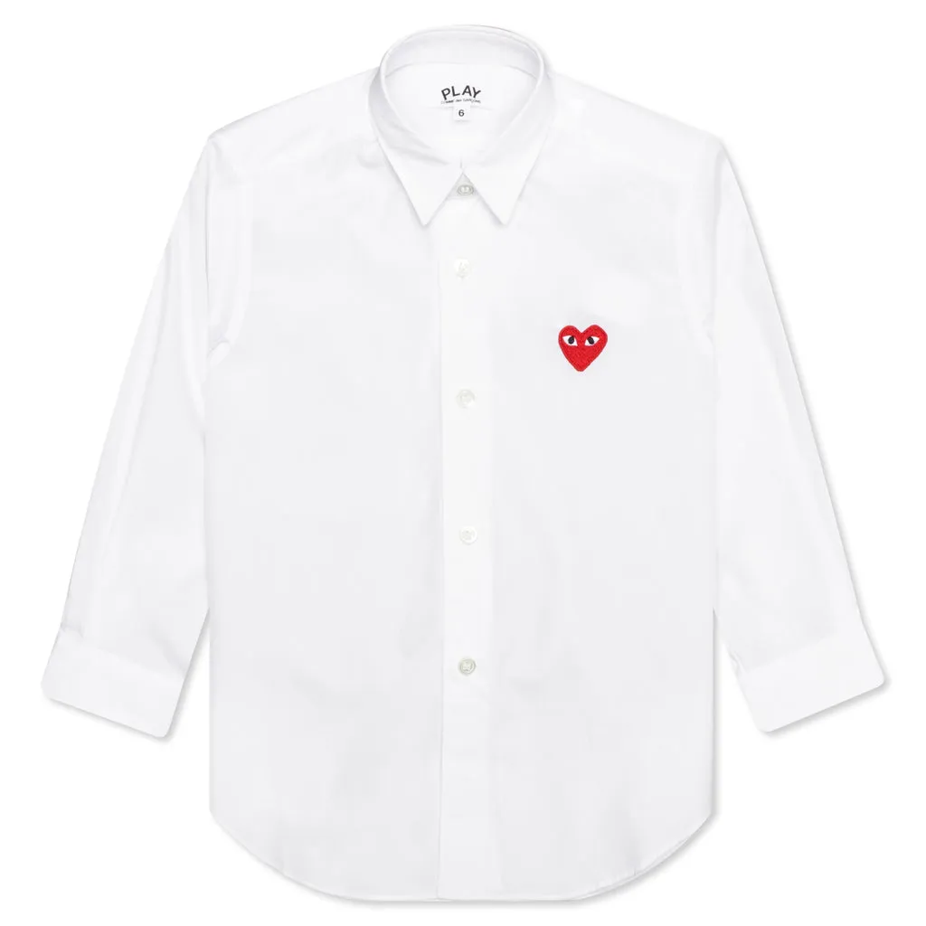 Kid's Button Up Shirt - White