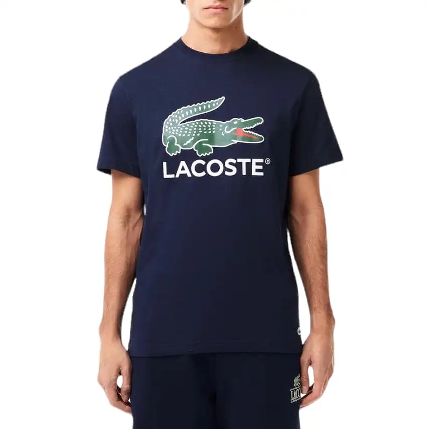 Lacoste Jersey Signature Print Tee (Navy Blue) TH1285-51