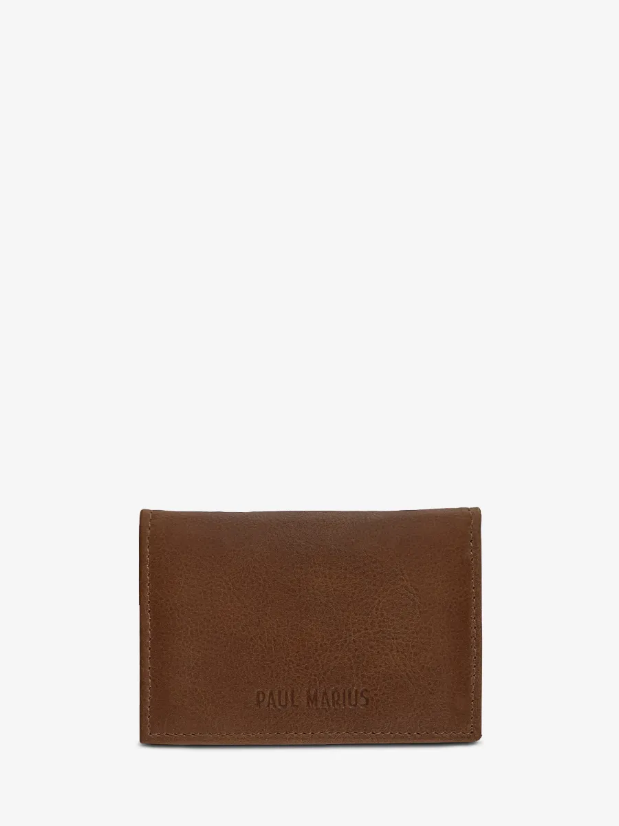 leather card holder Brown - LePortefeuille ALDO Tobacco Brown | PAUL MARIUS