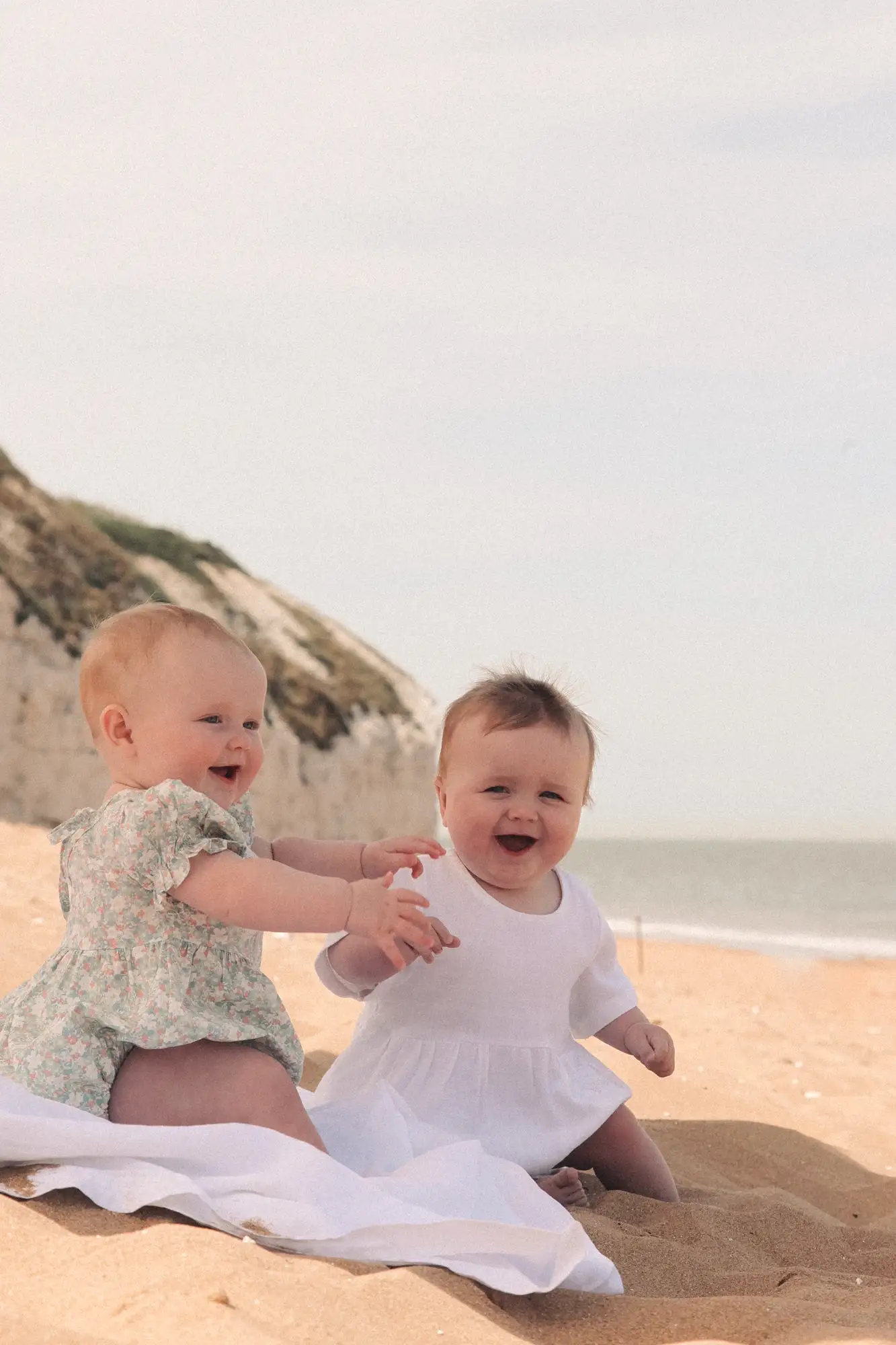 Linen Short Sleeve Romper in White