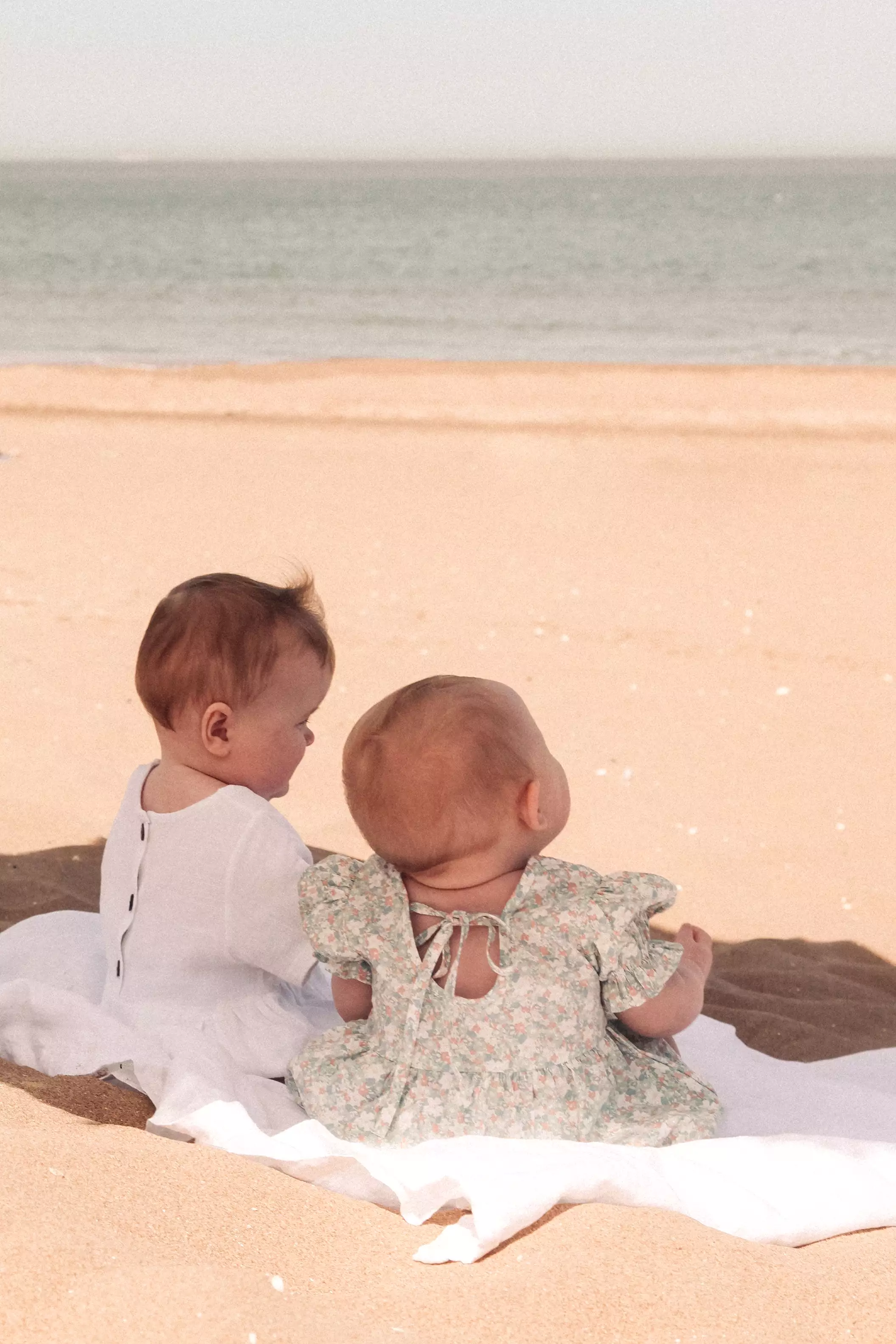 Linen Short Sleeve Romper in White