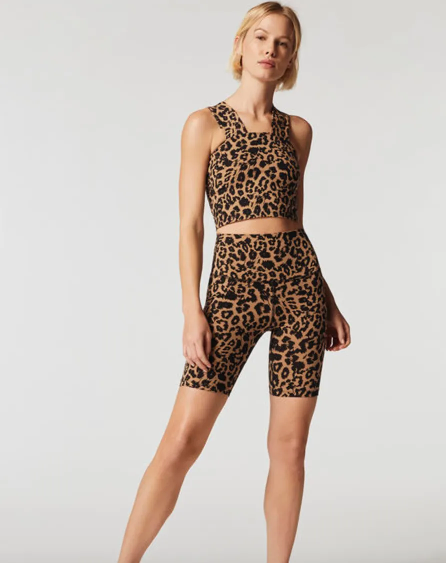 LNA Leopard Valley Crop Tank Top