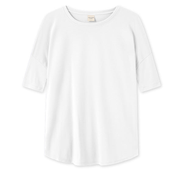 Lst sittande t-shirt i 100% bomull - White