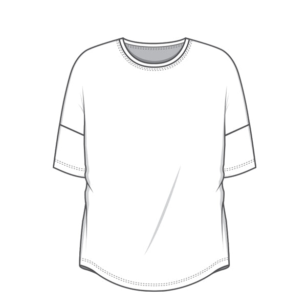 Lst sittande t-shirt i 100% bomull - White