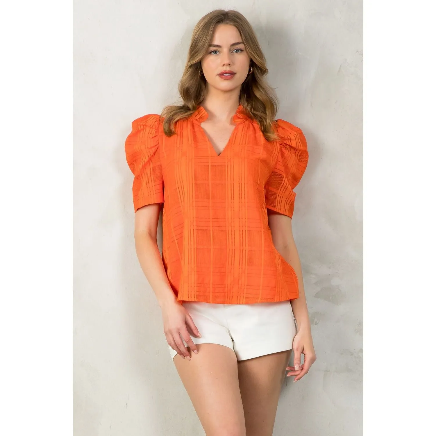 Maye Short Sleeve Textured THML Top