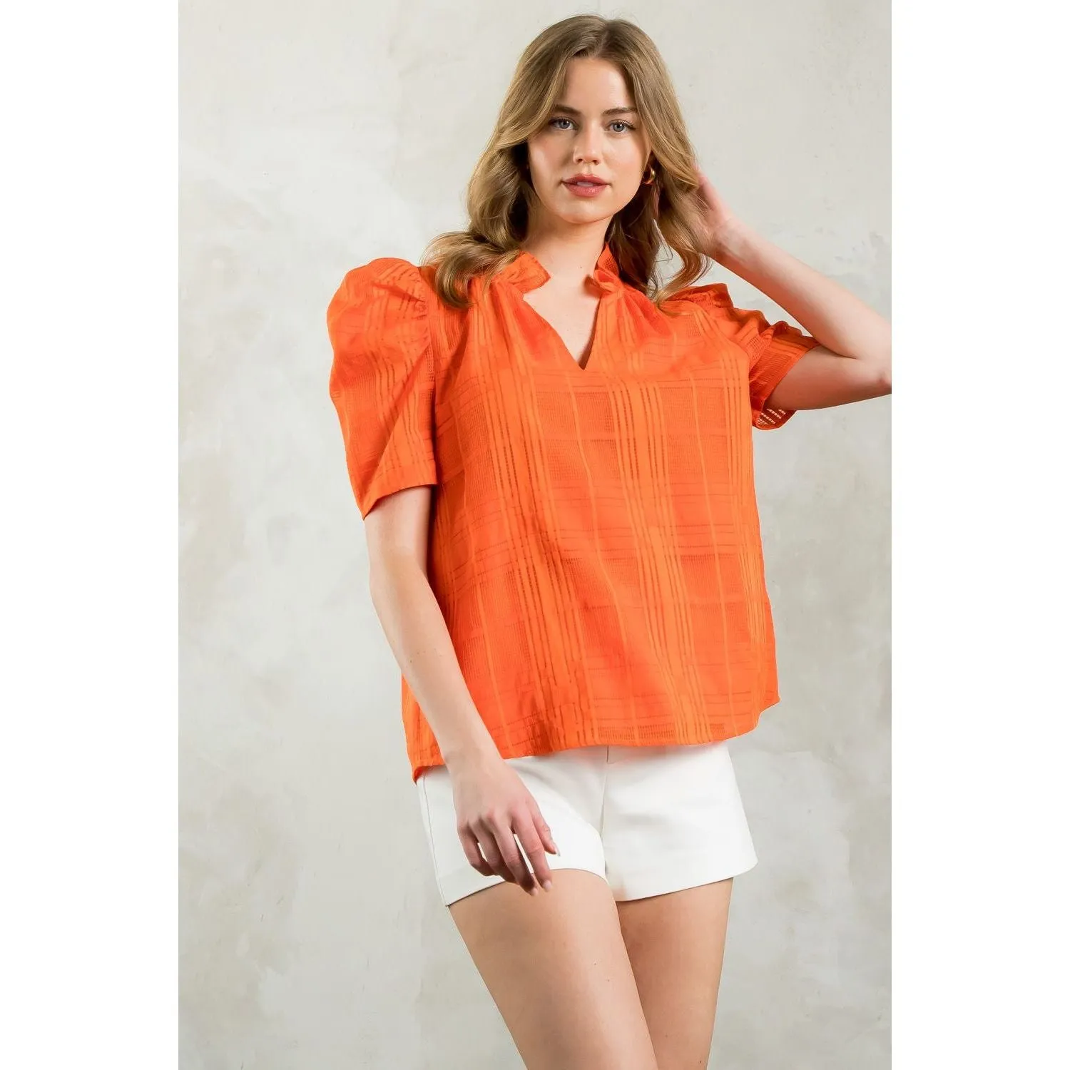 Maye Short Sleeve Textured THML Top