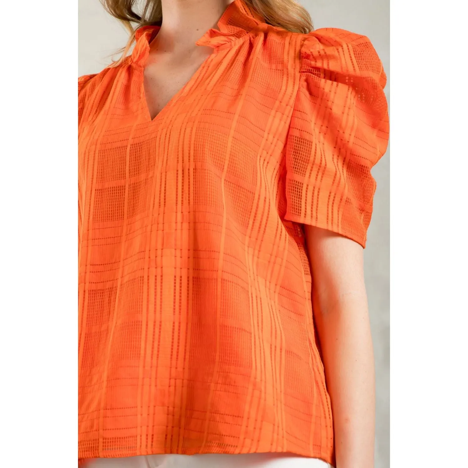 Maye Short Sleeve Textured THML Top