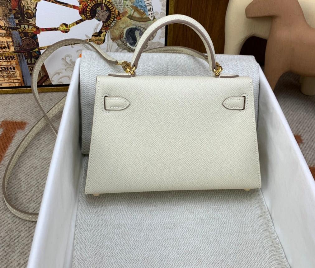 Mini Kaili Epsom Leather Bag Off White 19