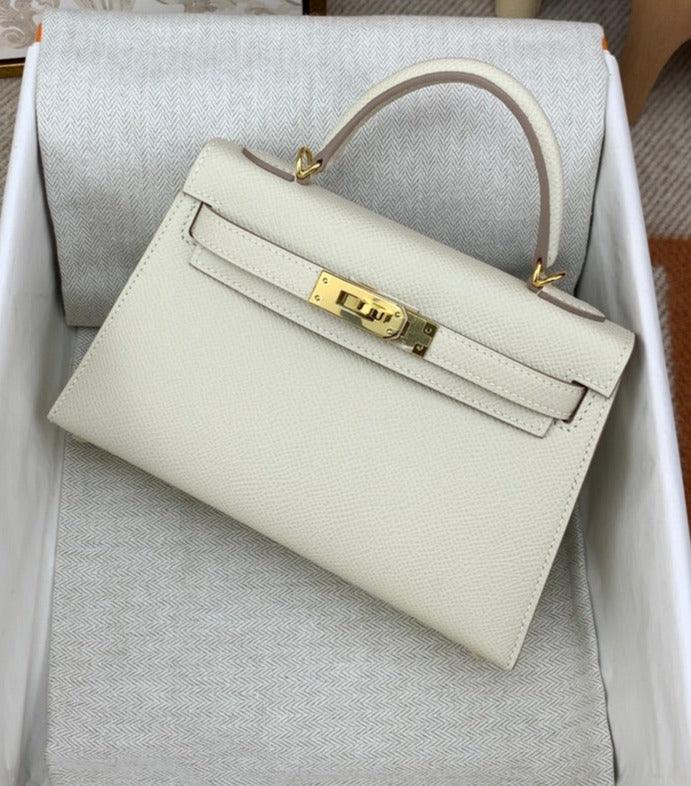 Mini Kaili Epsom Leather Bag Off White 19