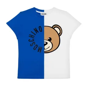 Moschino T-Shirt Teddy Blue-White