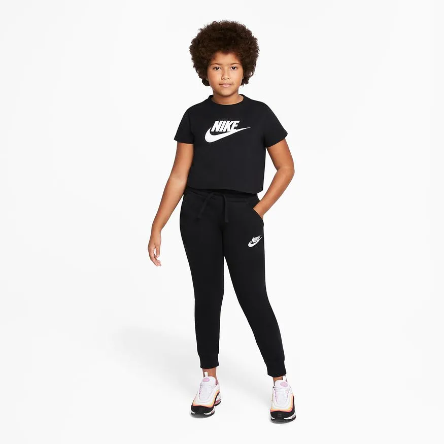 NIKE JUNIOR FUTURA CROP BLACK TEE