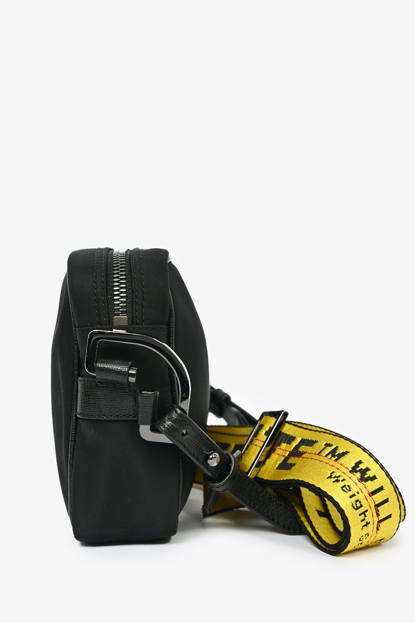 Off-White Black Nylon Industrial Belt Bag