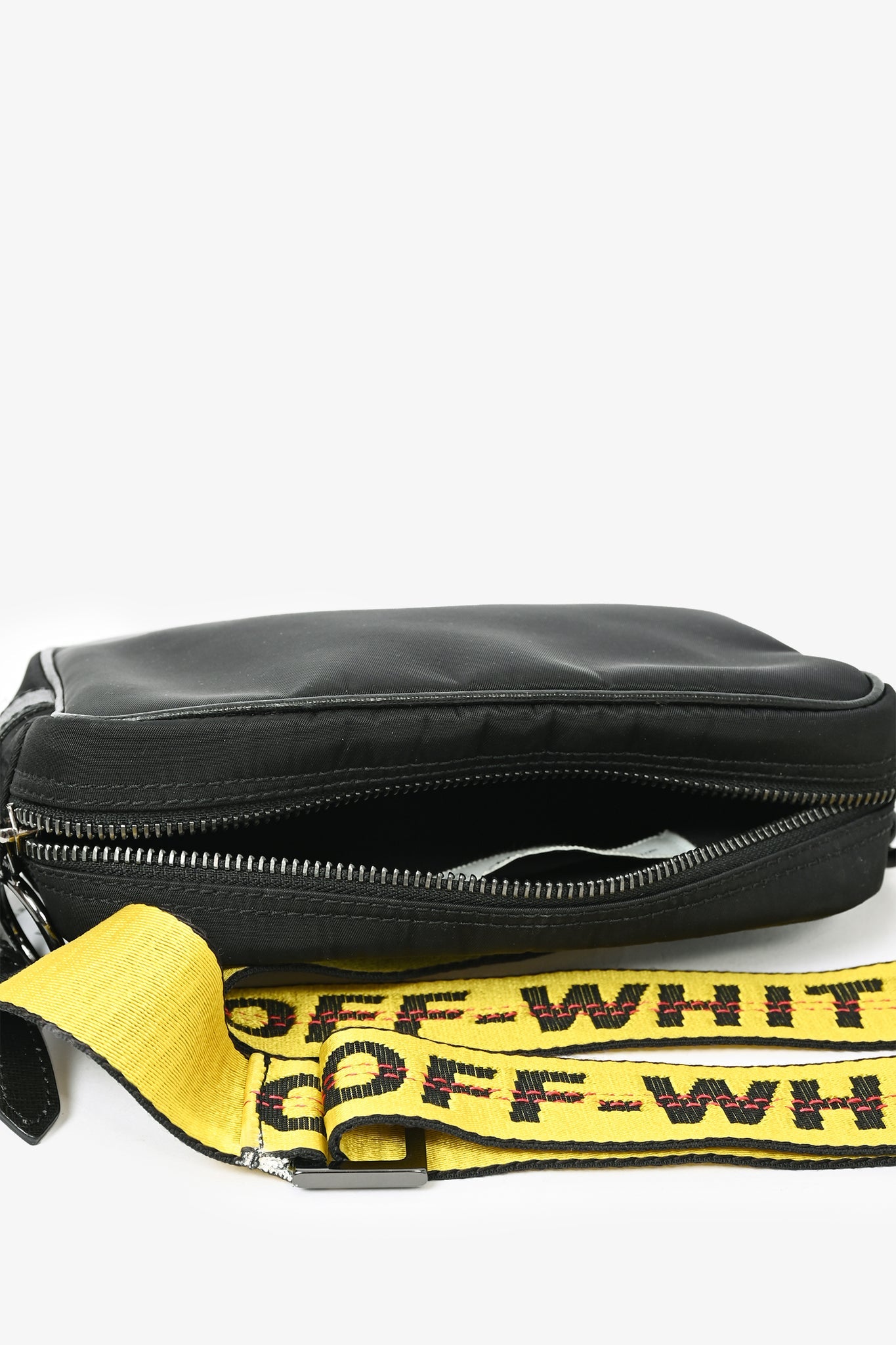 Off-White Black Nylon Industrial Belt Bag