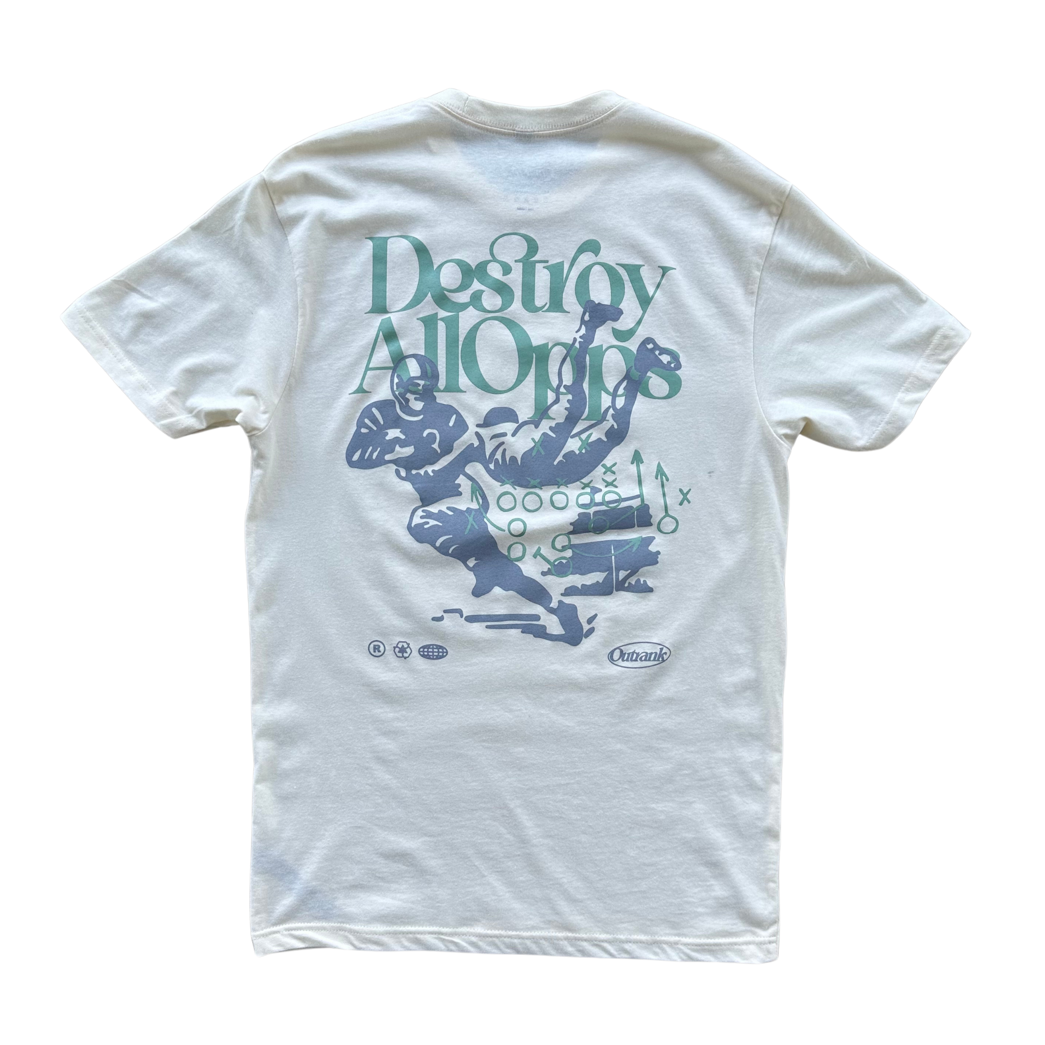 Outrank Destroy All Opps Me T-shirt (Vintage White)