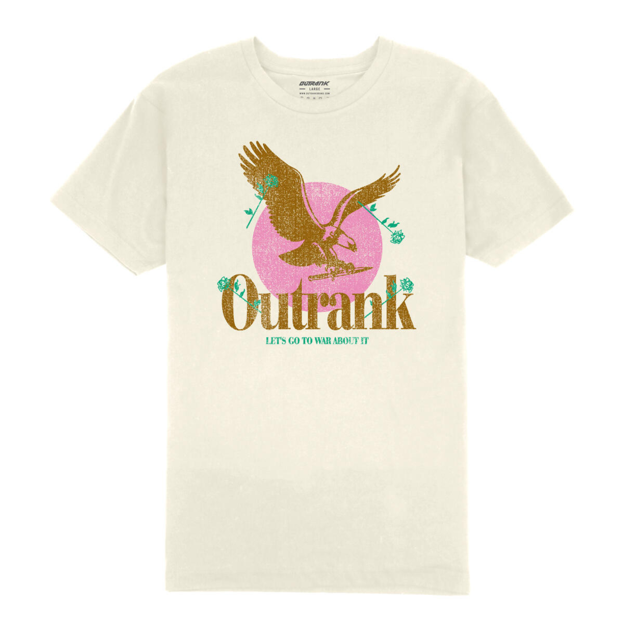 Outrank Let's Go To Work About It T-shirt (Vintage White)