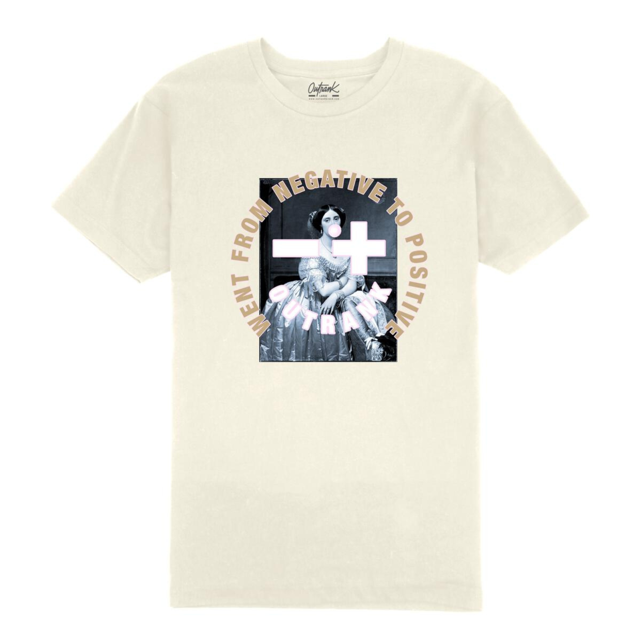 Outrank Negative to Positive T-shirt (Vintage White)