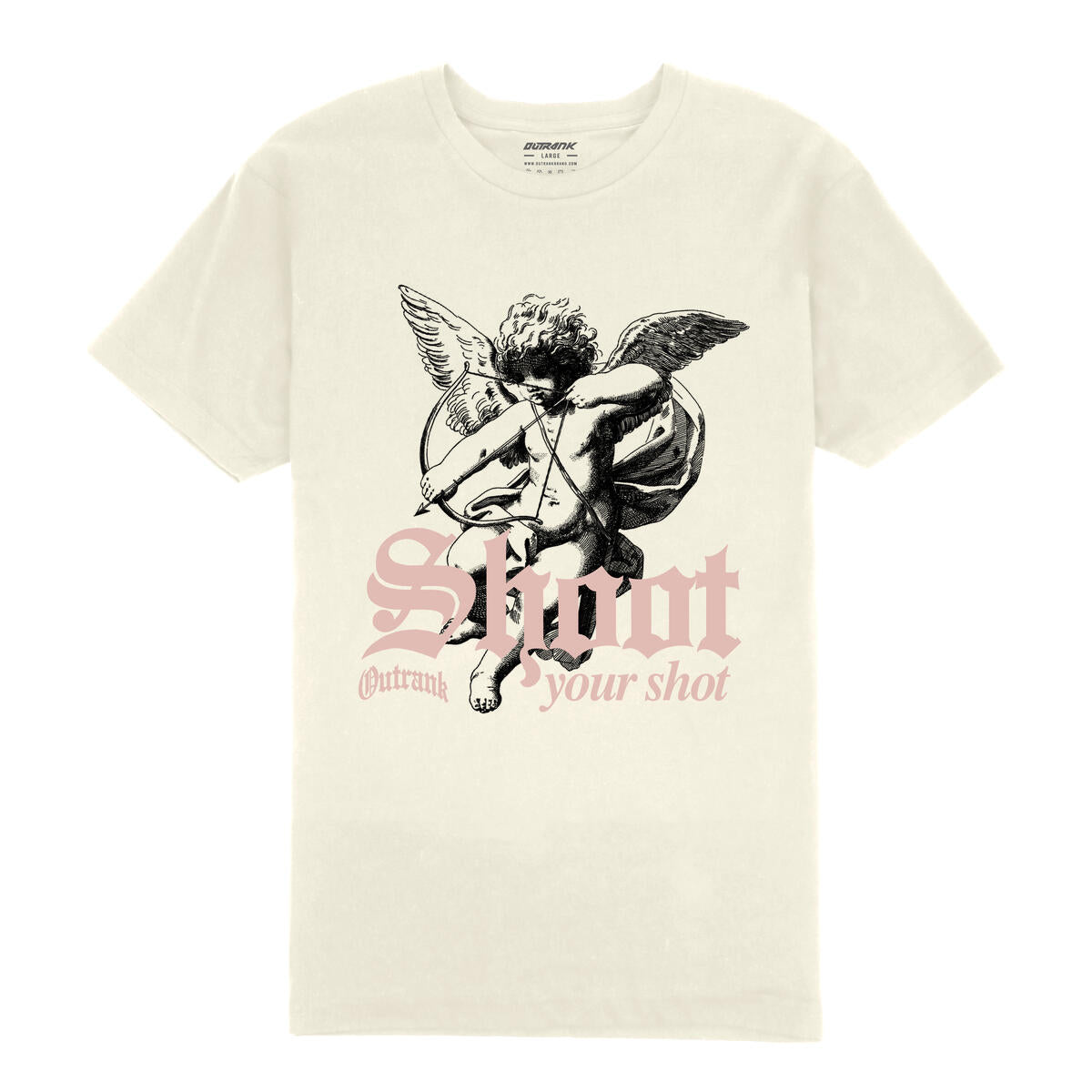 Outrank Shoot Your Shot T-shirt (Vintage White/Pink)