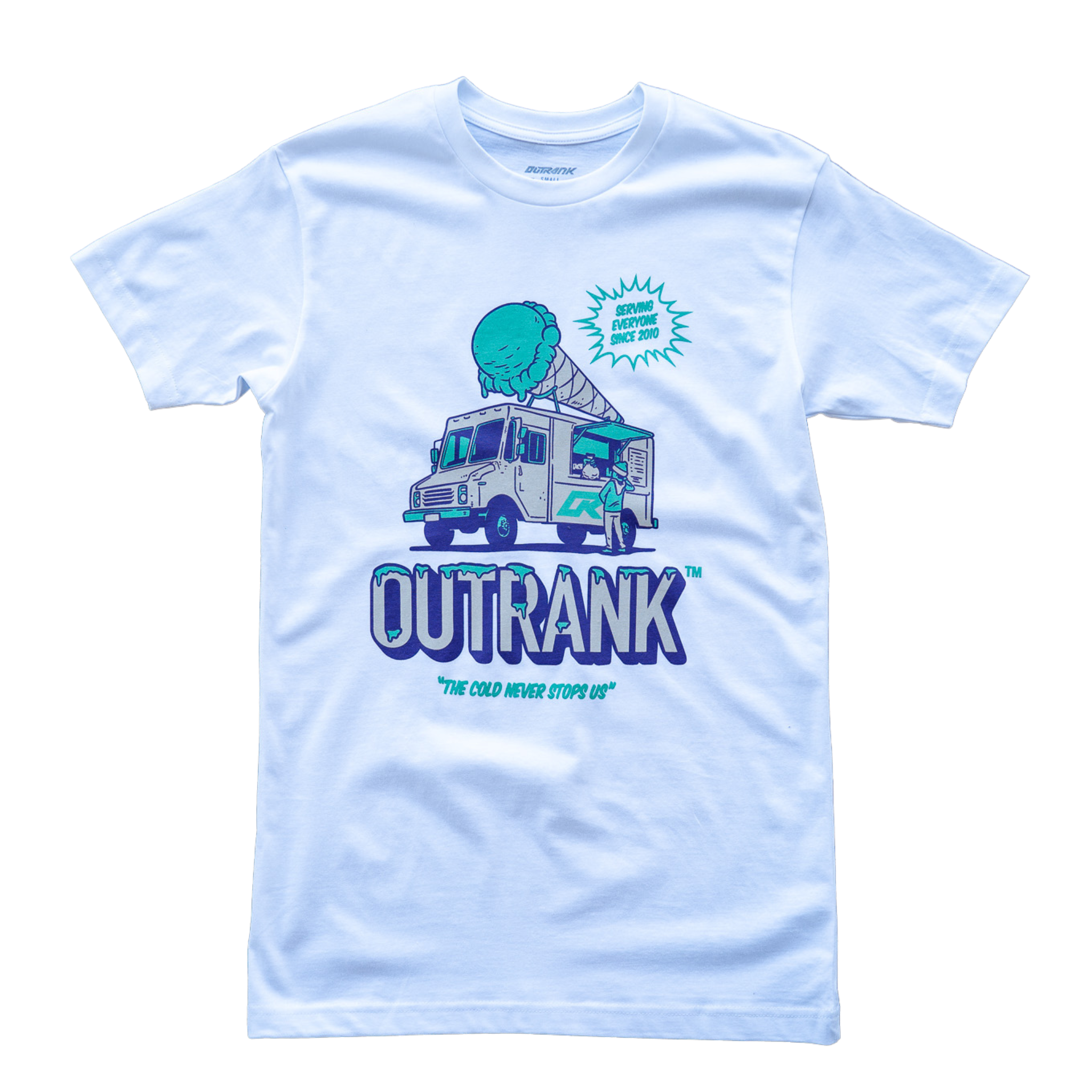 Outrank The Cold Never Stops Us T-shirt (White/Grape)