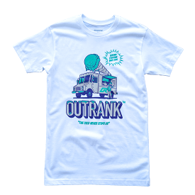 Outrank The Cold Never Stops Us T-shirt (White/Grape)