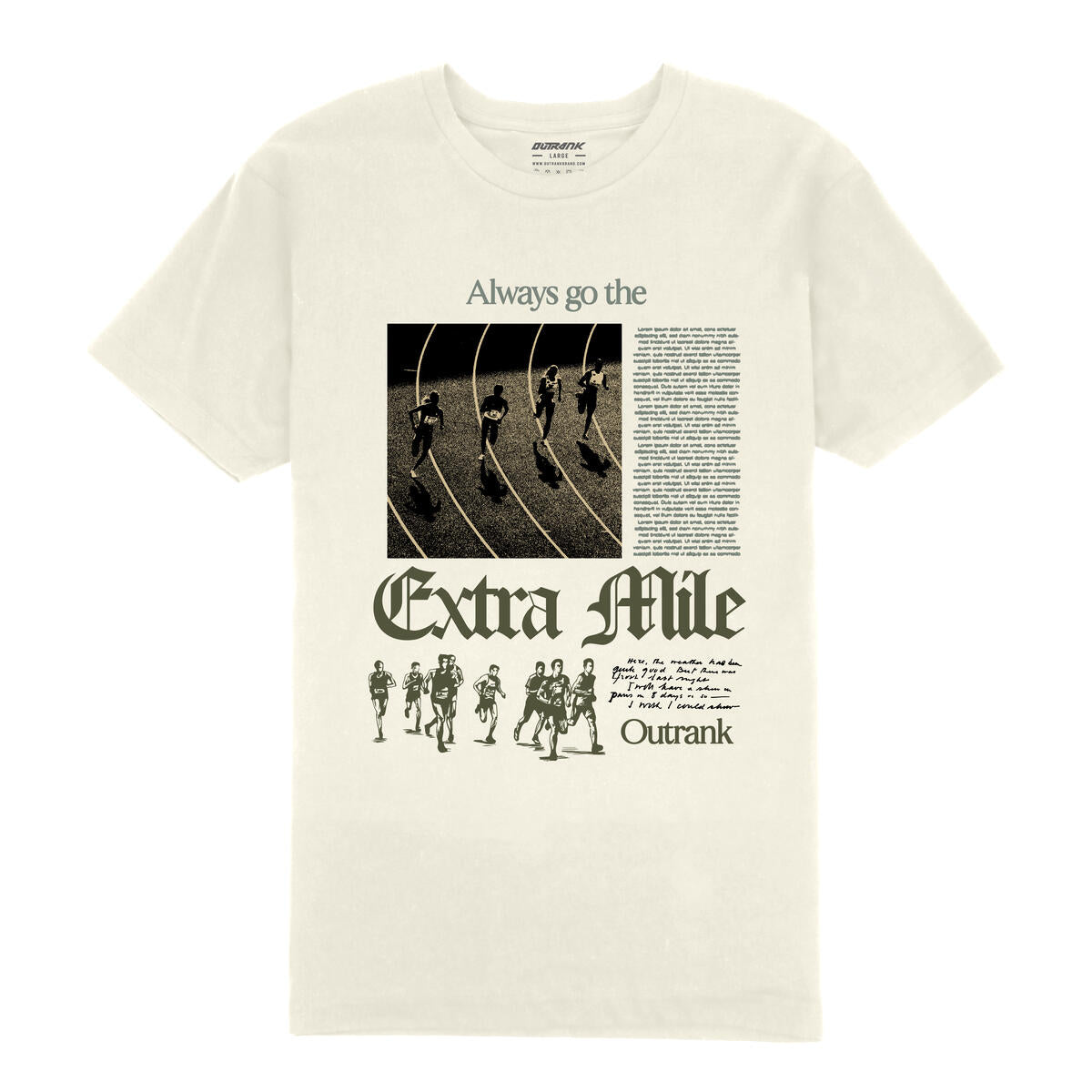 Outrank The Extra Mile T-shirt (Vintage White)