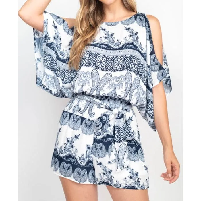 Paisley Print Romper