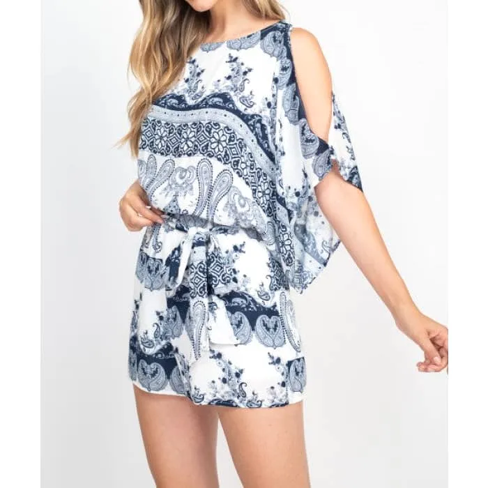 Paisley Print Romper