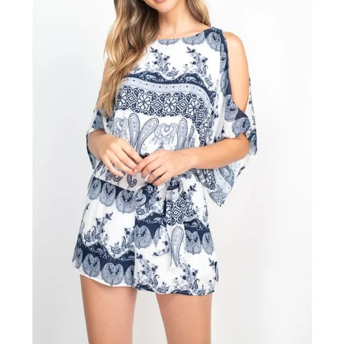 Paisley Print Romper