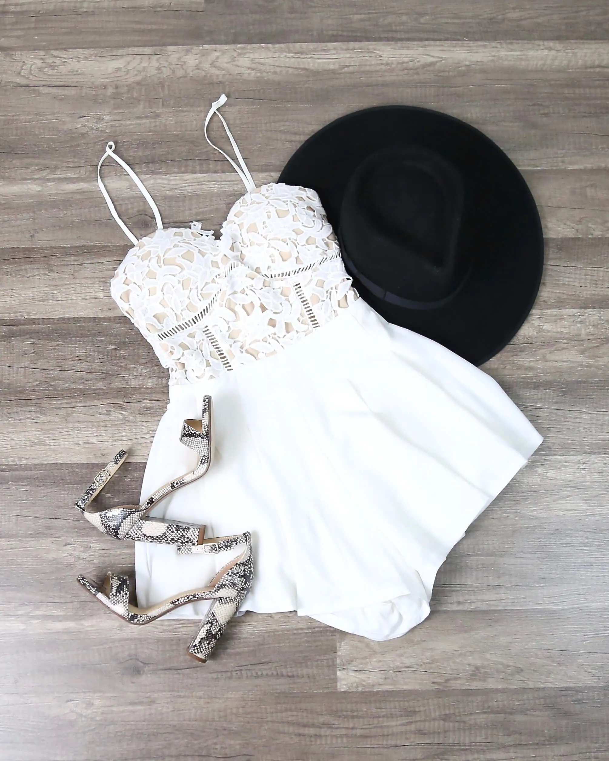 Playdate Romper in White