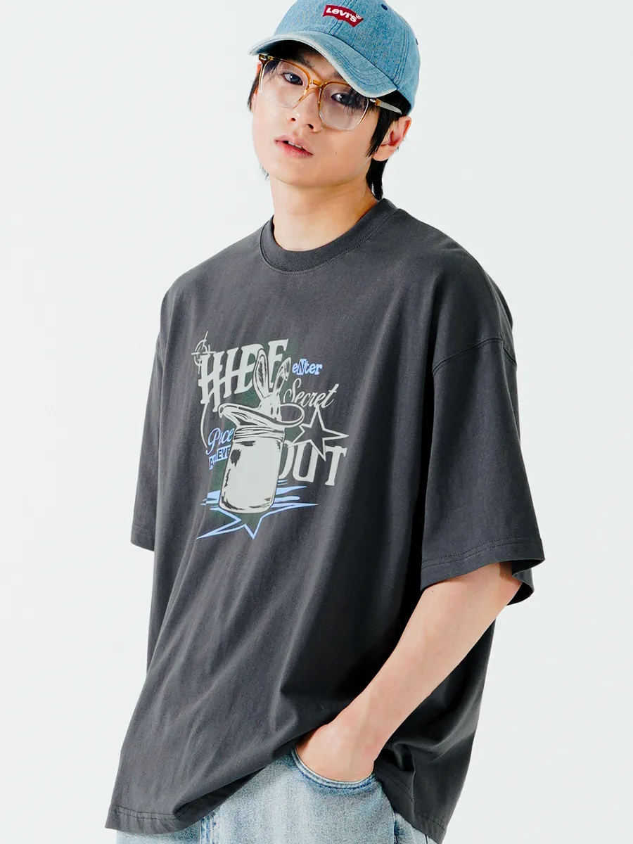 PUNCHLINE  |[ PUNCHLINE]★24SS★HIDE RABBIT SHORT SLEEVE