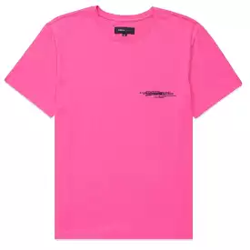 Purple Brand Circle Wordmark Neon Pink Clean Jersey SS Tee (Pink)