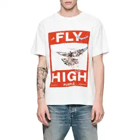 Purple Brand Fly High Textured Jersey SS Tee (Coconut Milk) P104-JPWR423