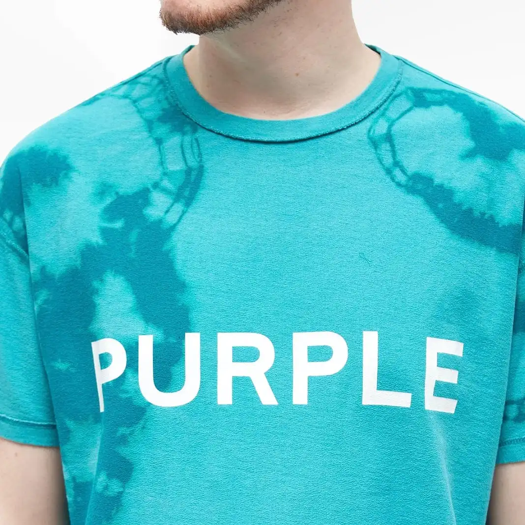 Purple Brand Inside Out Fanfare Core Textured Jersey Tee (Green Tie Dye)