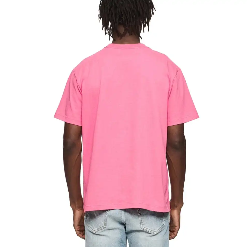 Purple Brand Playback Flock Neon Pink Heavy Jersey SS Tee (Pink)