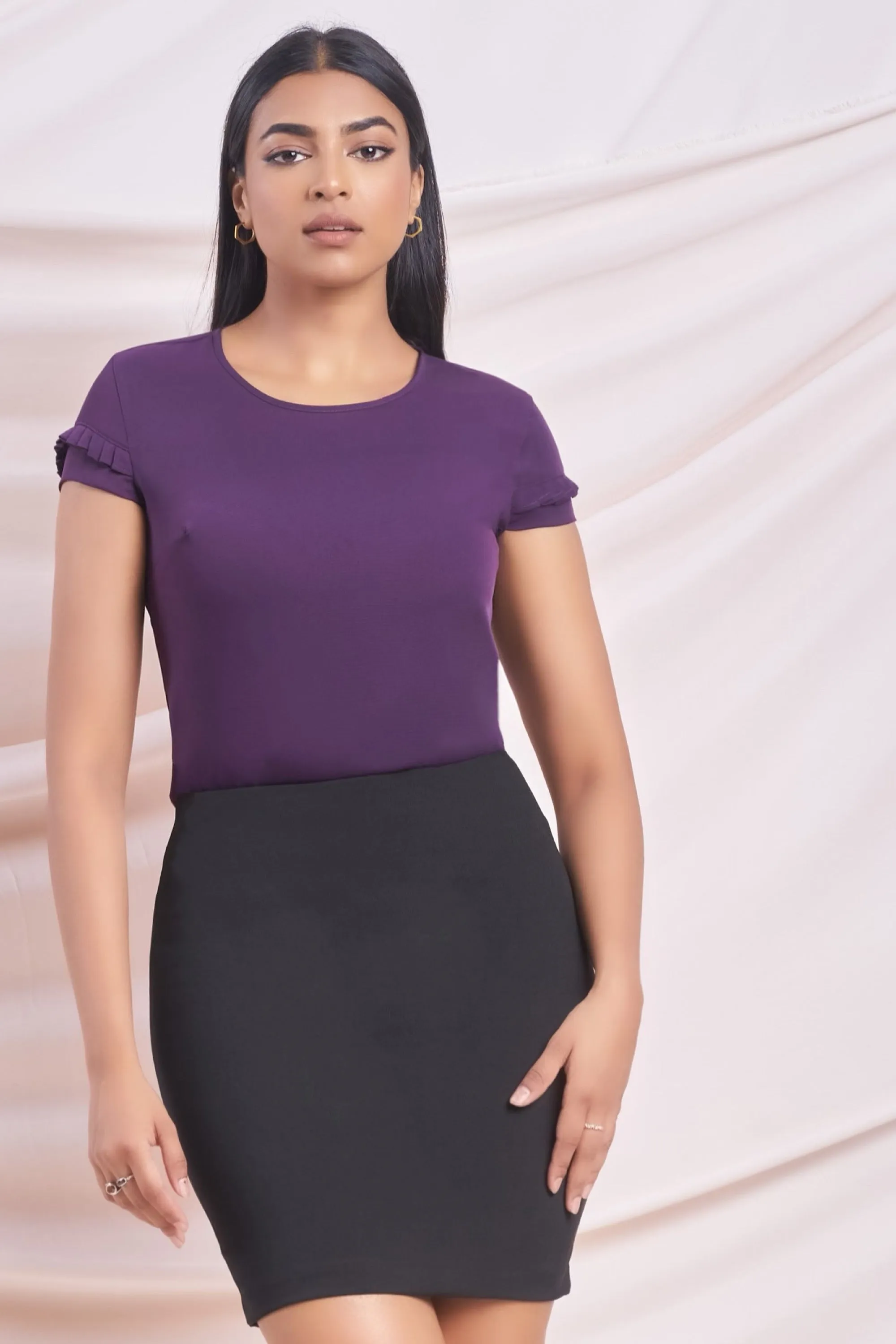 Purple Short Sleeve Top