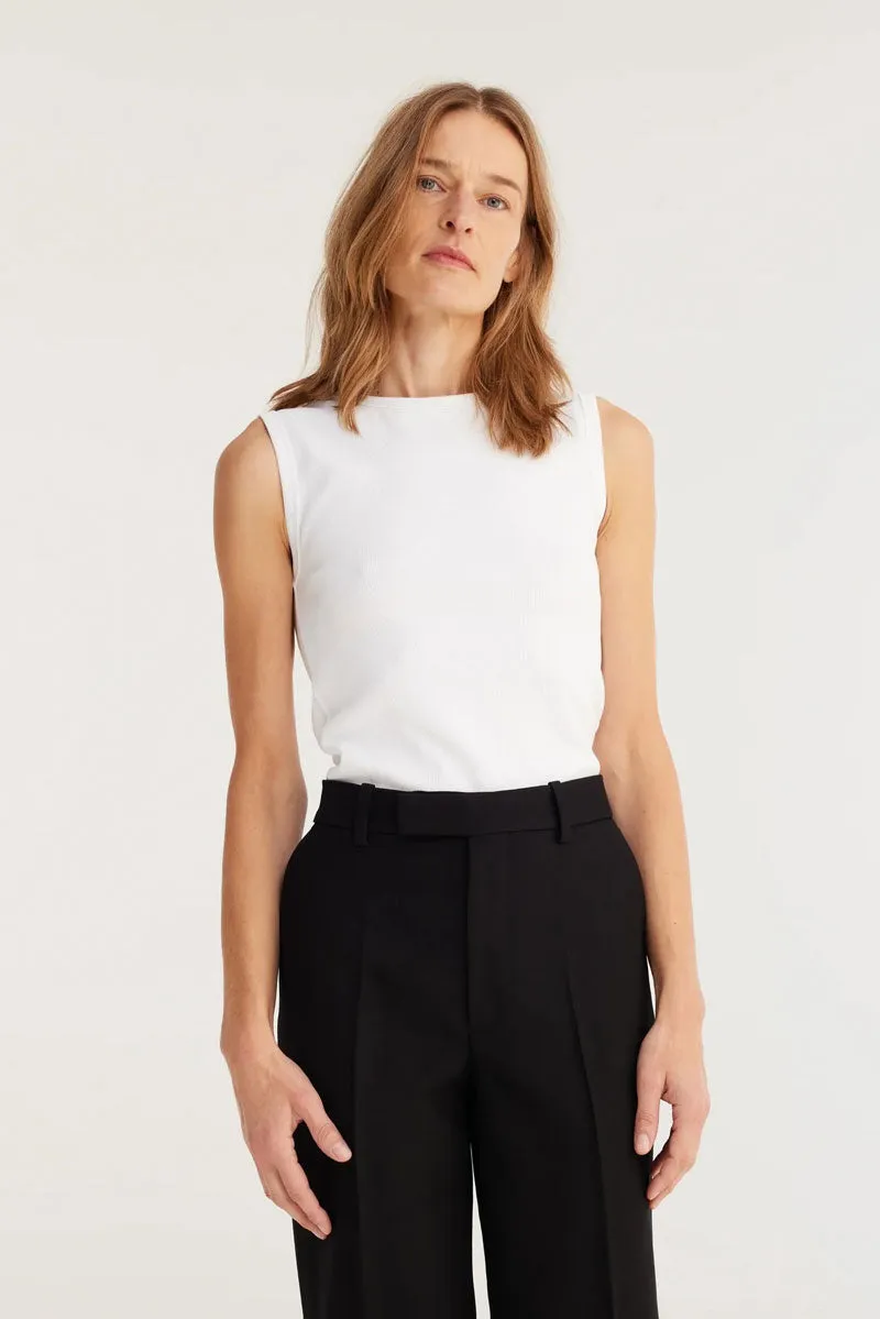 Rib Top - White