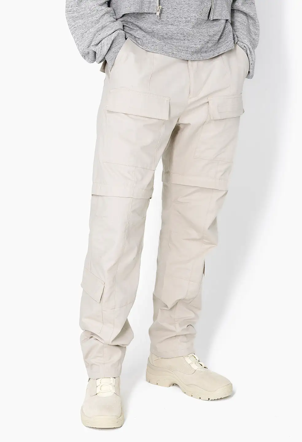 Rip Stop Zip Cargo Pant / Tan