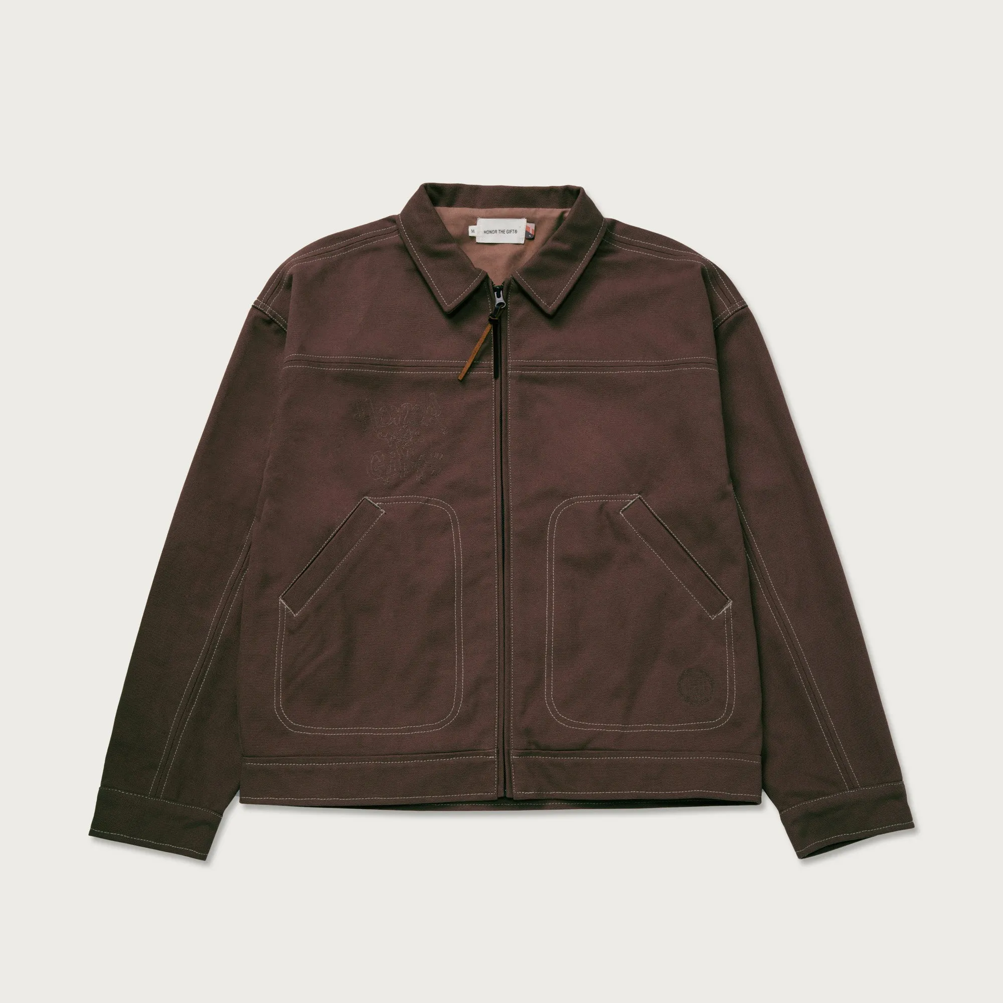 Script Carpenter Jacket - Brown