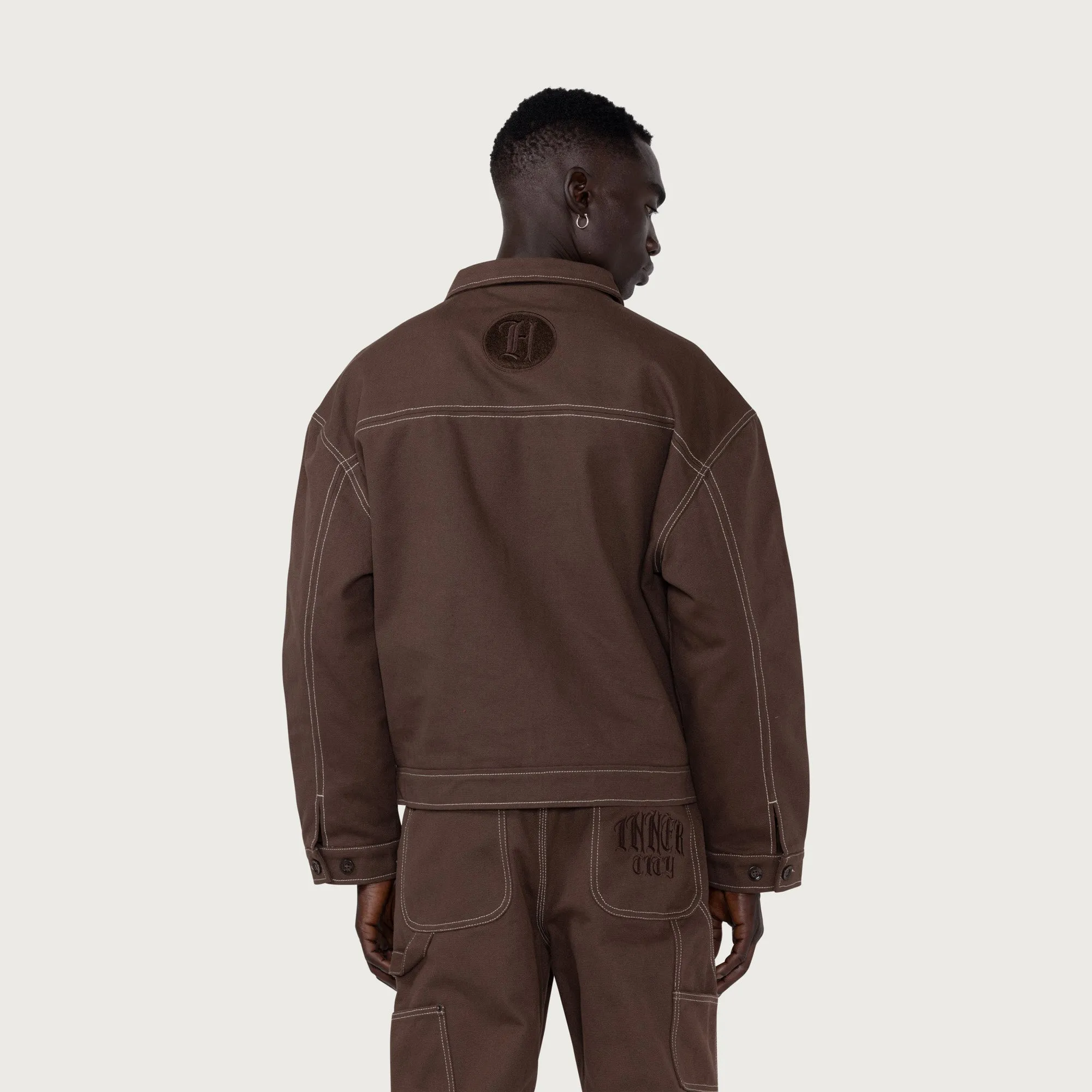 Script Carpenter Jacket - Brown