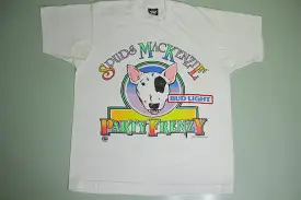 Spuds MacKenzie Party Frenzy 80s Bud Light Vintage 1987 Budweiser Beer Dog T-Shirt