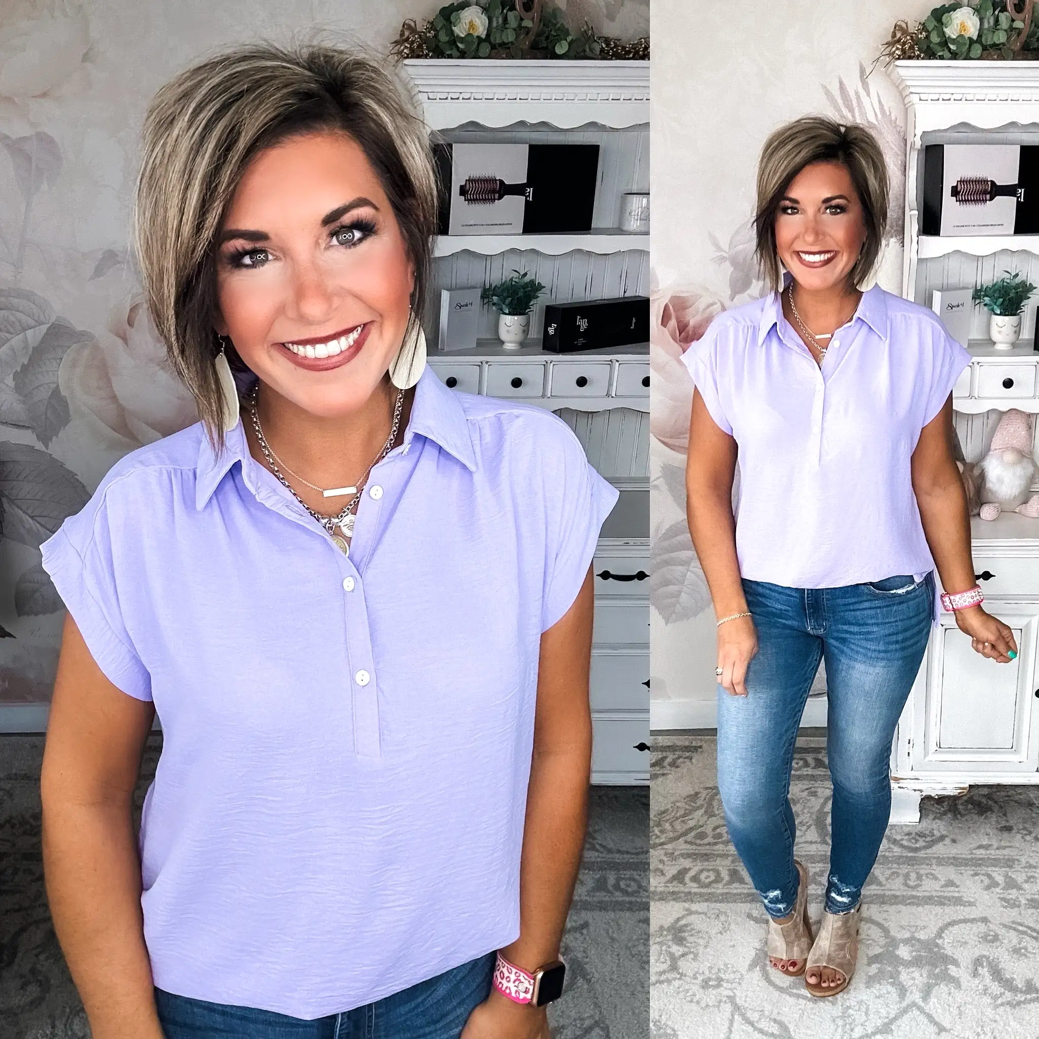 Story Of My Life Blouse - Lavender