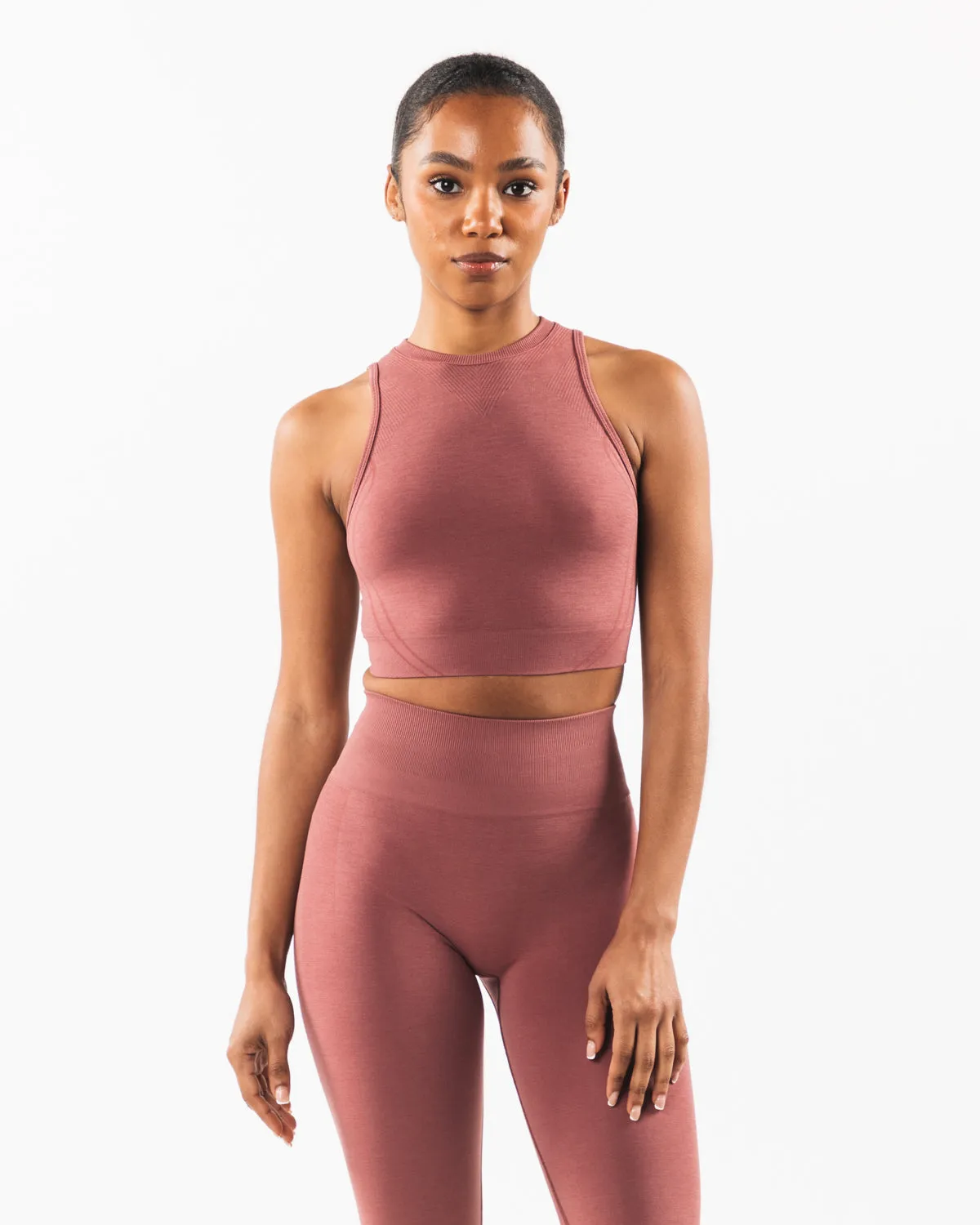 Stratus Crop Tank - Rose