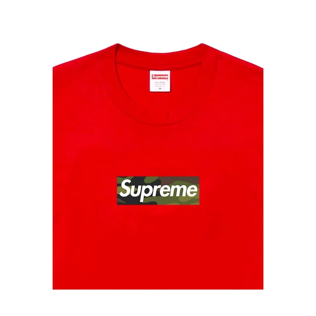 Supreme Camo Box Logo Tee FW23 Red