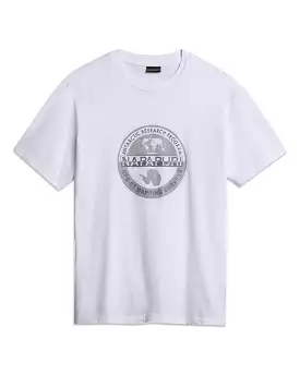 T-Shirt Uomo Napapijri S-Bollo Bright White