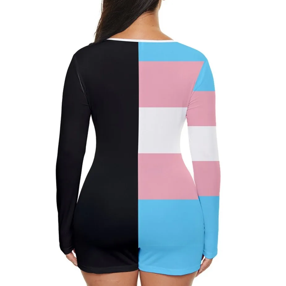 Teen-Plus Size Blue Pink White Pride Black Short Romper