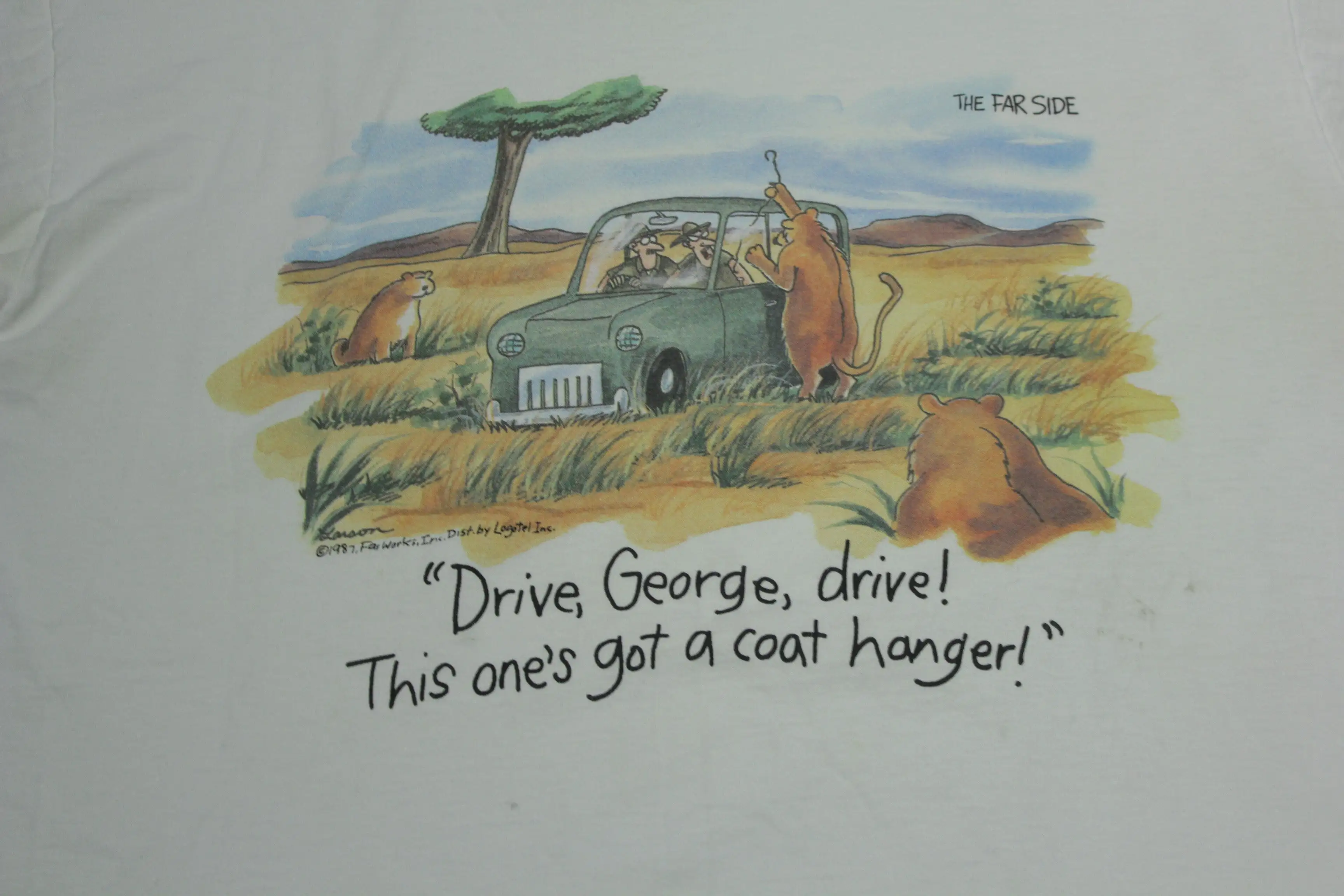 The Far Side Vintage 1987 Gary Larson Comic Strip  80's Single Stitch T-Shirt