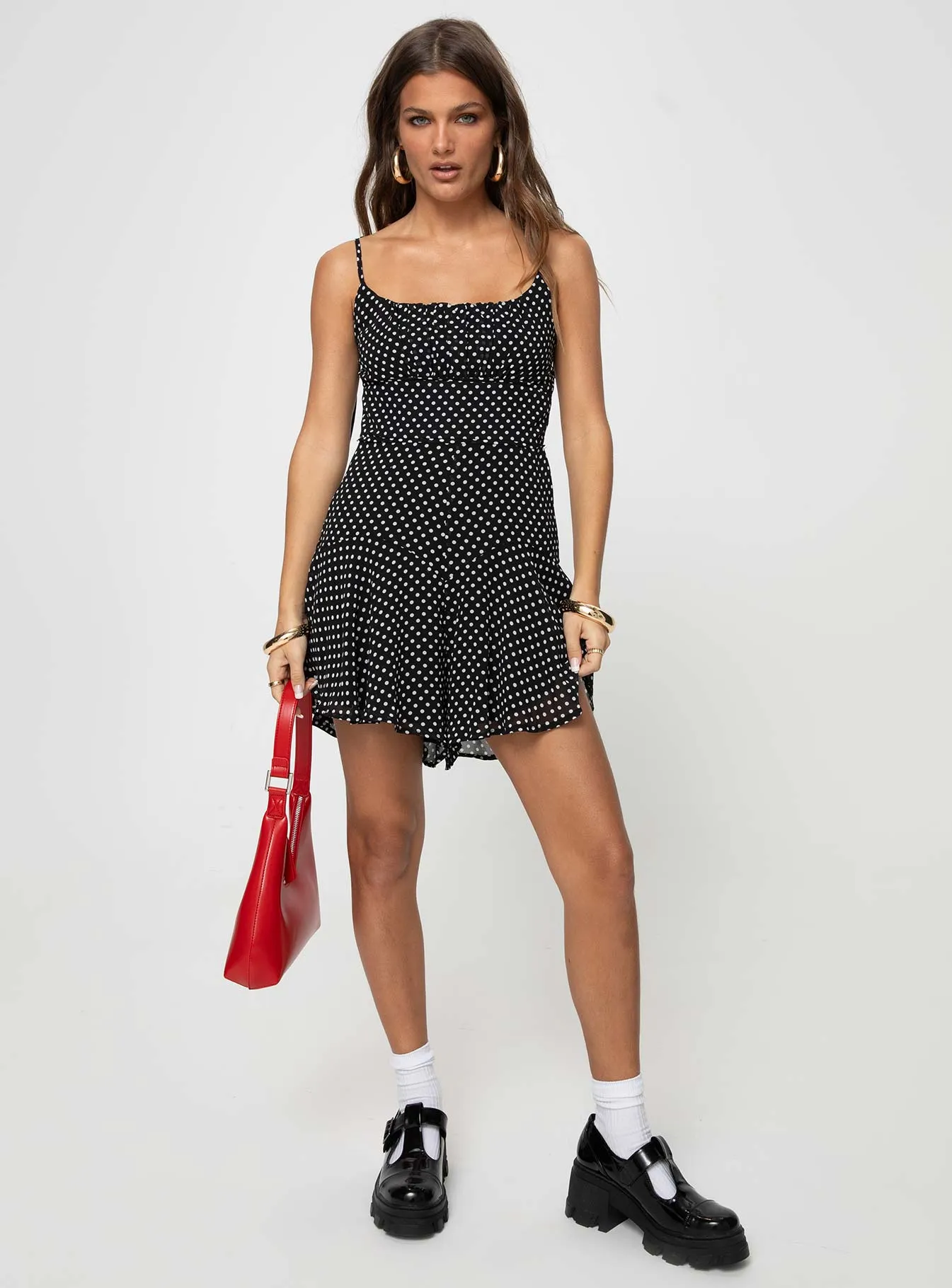 The Marko Romper Black / White Polka Dot