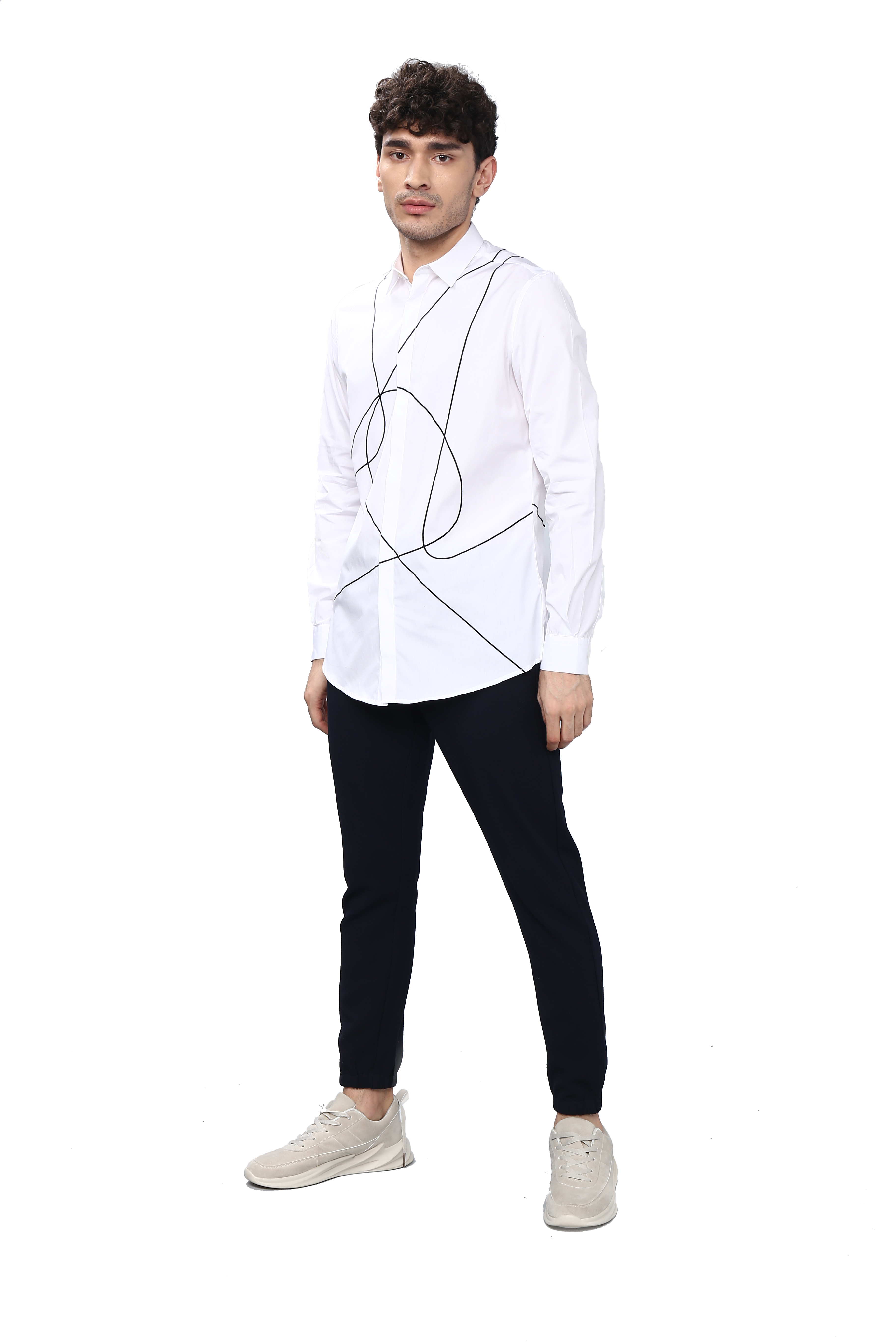 The White With Black Uramaki Shirt