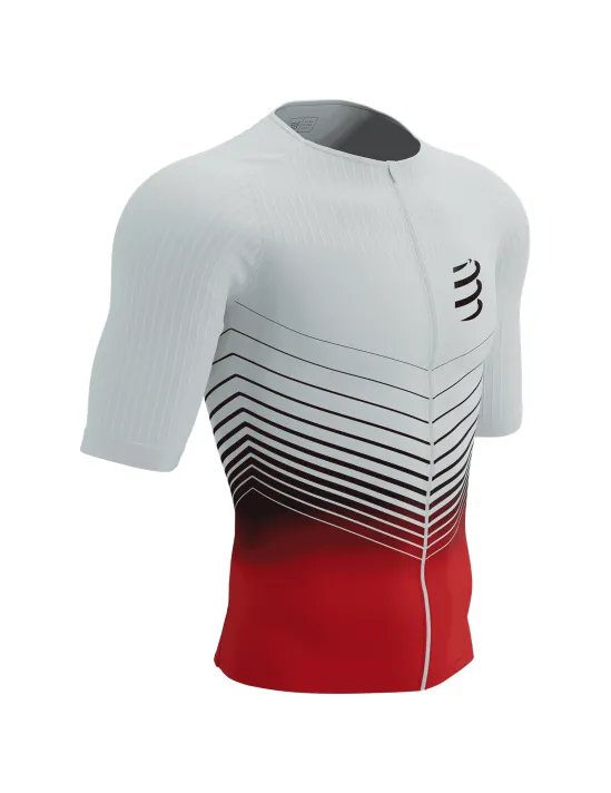 Tri Postural Aero SS Top M WHITE/RED