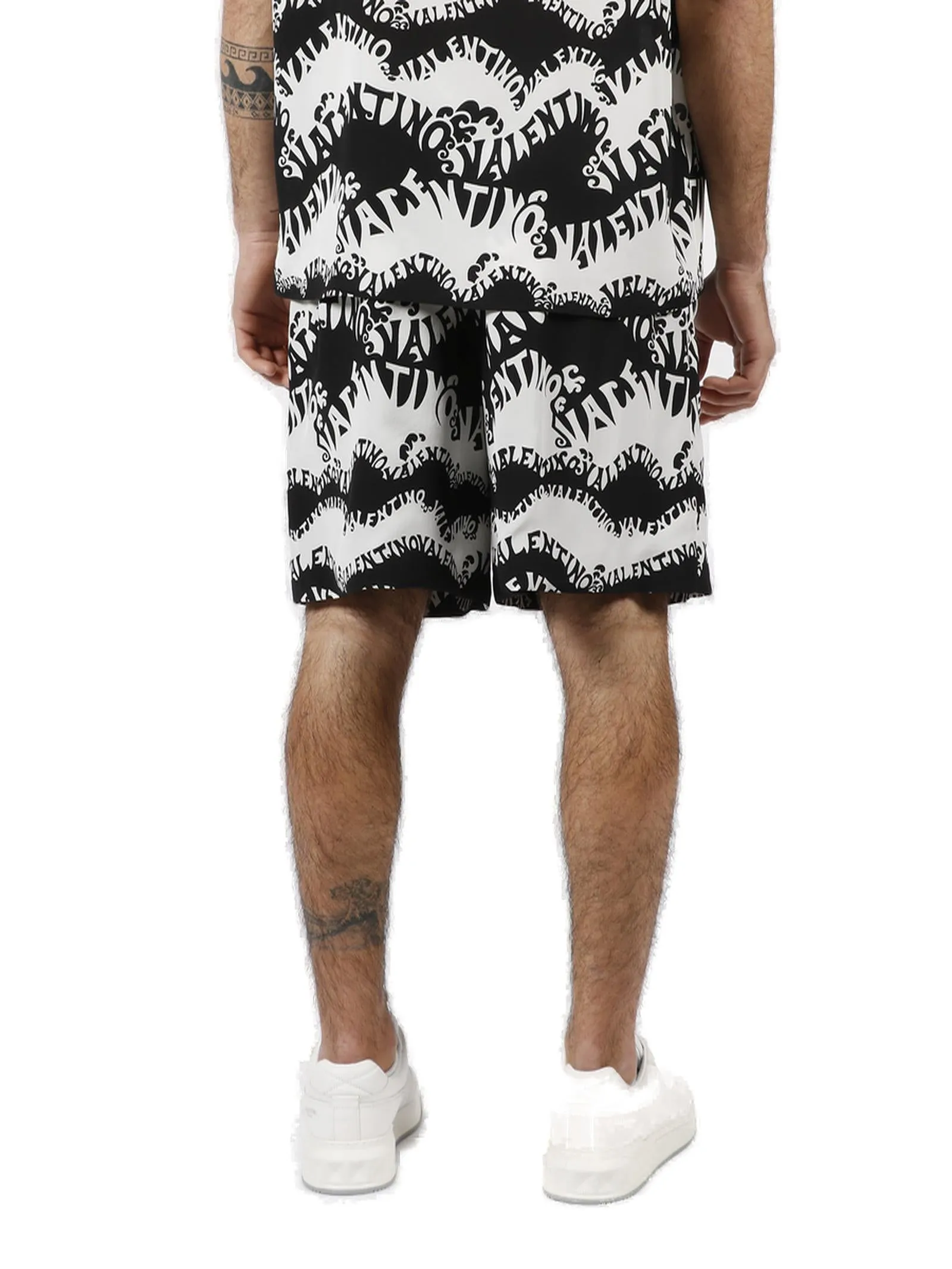 Valentino All-Over Waves Bermuda Shorts