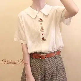 Vintage cute teddy bear shirt BY7021